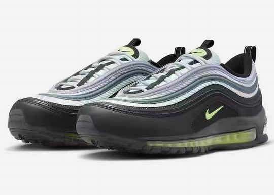 Cheap Nike Air Max 97 Black Green Grey Men's Running Shoes-15 - Click Image to Close